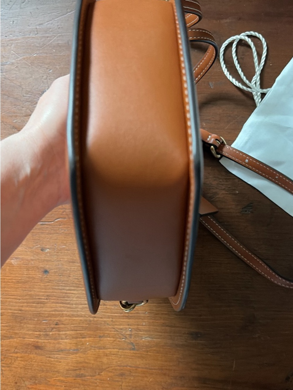 Coach Heart-Shaped Crossbody Bag in Tan - Picture 3 of 6